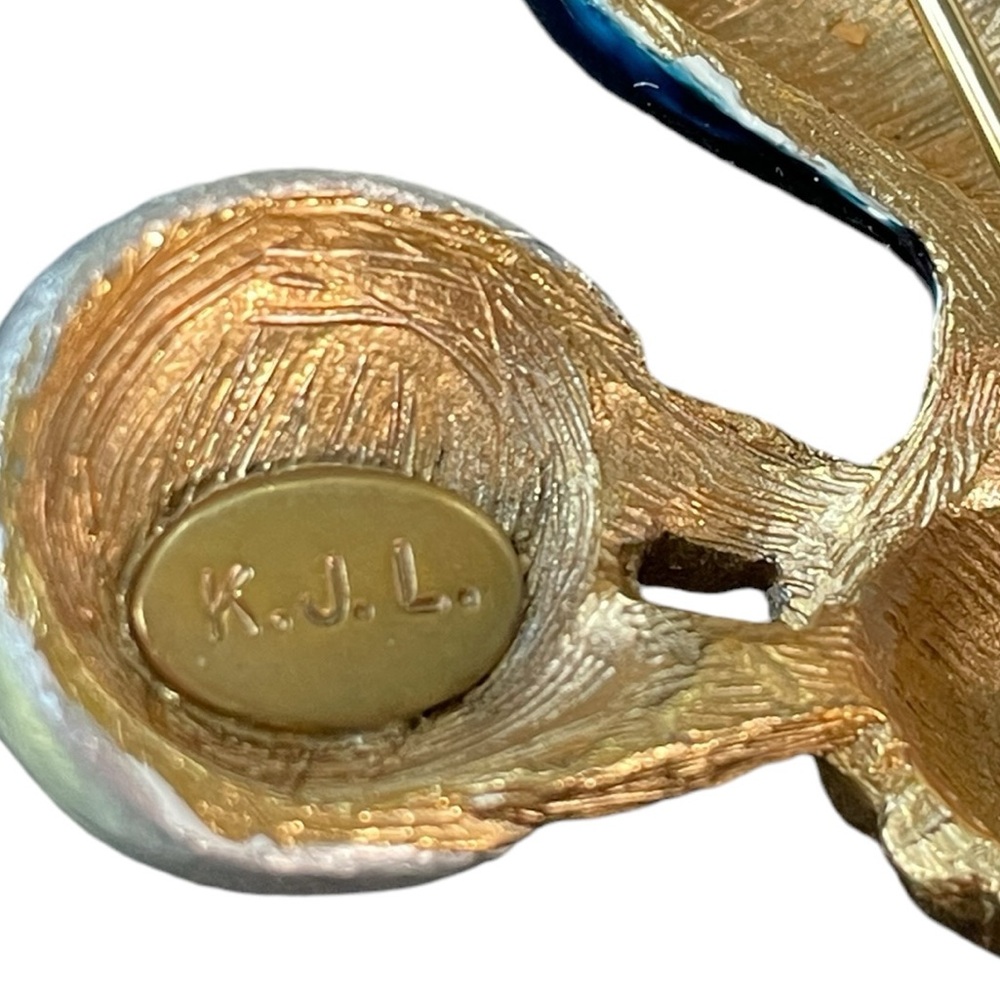 Rare Vintage Kenneth Jay Lane Goat W Football Bro… - image 5